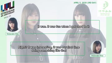 KeyaMimi 2020.4.5: Watanabe Rika and Watanabe Risa (English Sub)
